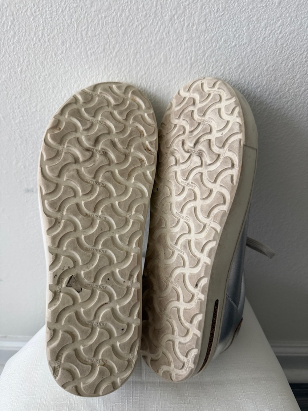 Birkenstock Metallic Silver Low-Top Sneakers size 8 - Picture 9 of 10
